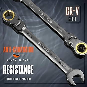 ◆REN◆ SUZUME 12-Piece (8mm-19mm) Flex Head Ratcheting Wrench Set